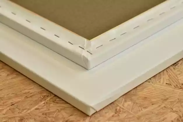 Lærred 60 x 80 cm - 16x43 mm blindramme, BP - hæftet bagpå

