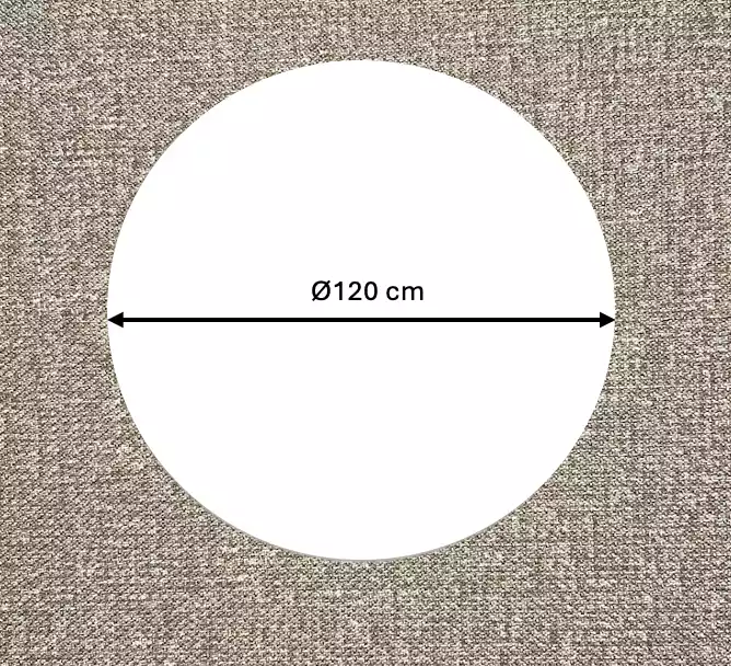 Rundt lærred Ø120 cm 19 mm. med BP lærred